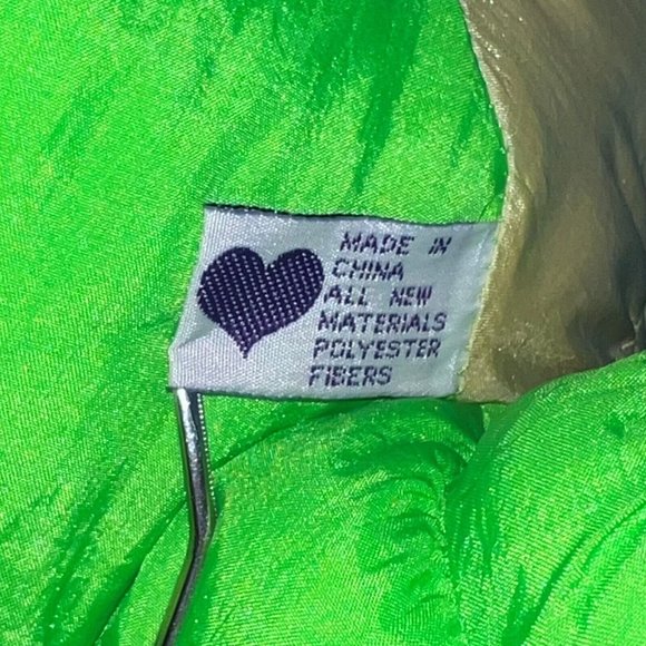 Mervyn's Playful Pals Dragon Neon Green Pink Wings Nylon 14" Plush Sound Vintage - Picture 11 of 11